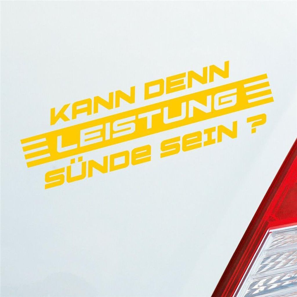 Auto Aufkleber Kann denn Leistung Sünde sein? Tuning 15x4,5 Produktbild 