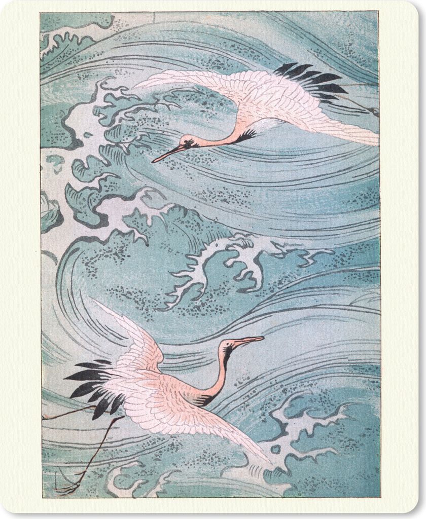 MuchoWow Mauspad Mousepad Vintage-Gravur Japanische Kunst 19x23 cm - Mousepads - Maus Mat - Pad - Mausunterlage - Mauspads - Spielen