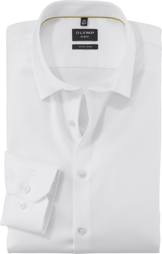Olymp Hemd weiß super slim fit Baumwolle Produktbild 