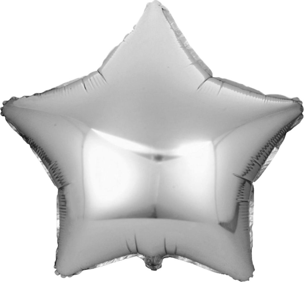 Stella di palloncini in foil, argento, circa 45 cm Immagine del prodotto 