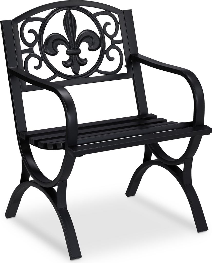 Relaxdays Gartenstuhl Vintage, Gartensessel m. Armlehnen, Produktbild 