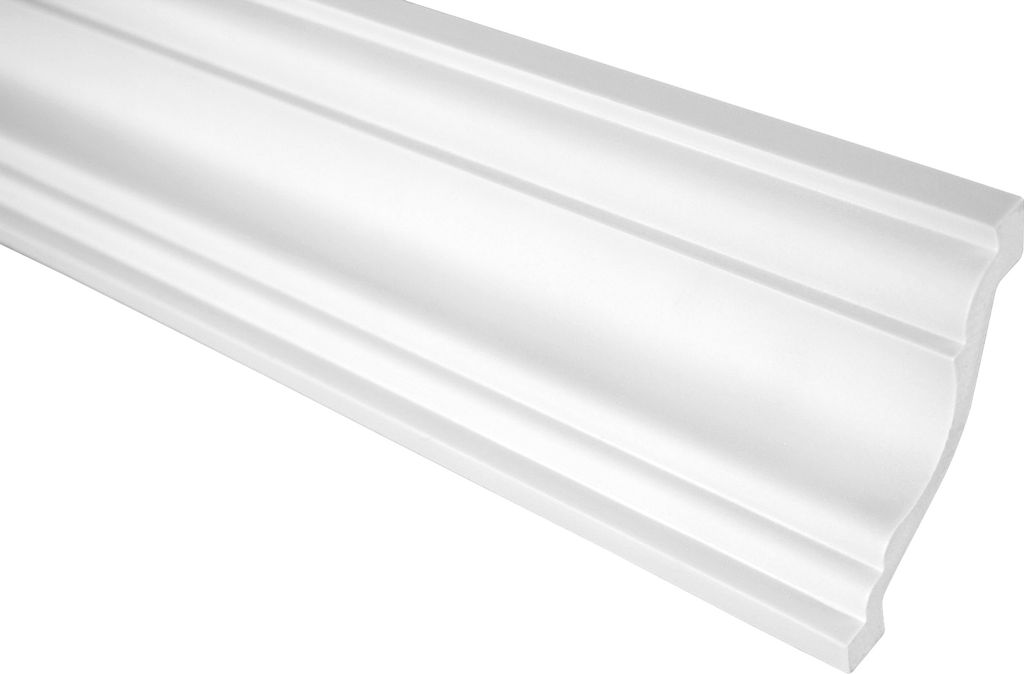 GRAND DECOR Stuckleisten Decke modern, PolyurethanHartschaum & Flexibel - 2m Deckenleisten glatt Eckprofile Kranzleisten Deckenzierleisten (10 Mete...