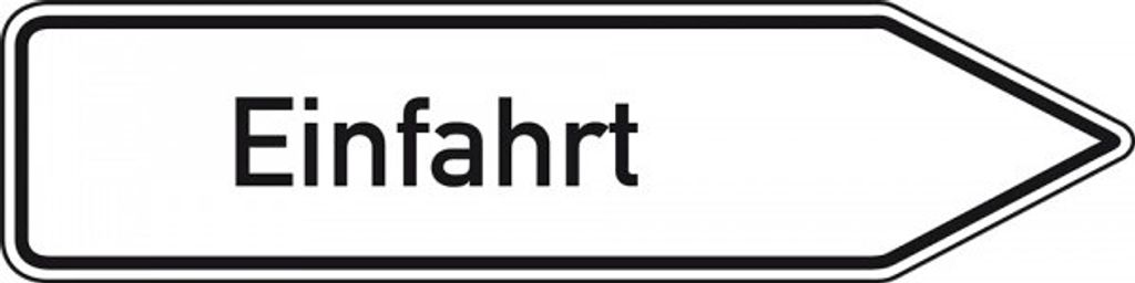 Dreifke Schild I Wegweiser Einfahrt, rechtsweisend, Aluminium RA0, reflektie...