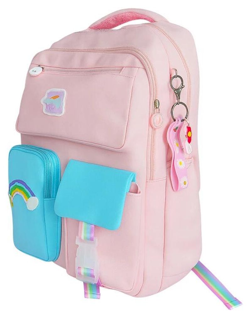 eCa PL160R Universeller Schulrucksack RAINBOW mit Taschen Produktbild 