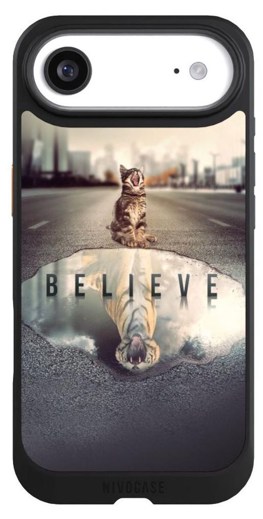 NIVOCASE Hülle für Apple iPhone Air Handyhülle NIVOcore Case Schwarz Motivation Tiere Tiger