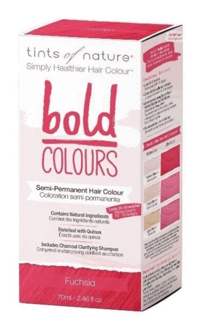 Tints of Nature Bold Colour Fuchsia Semi-Permanent Hair Dye Ammonia-Free and Damage-Free Colouring 70ml