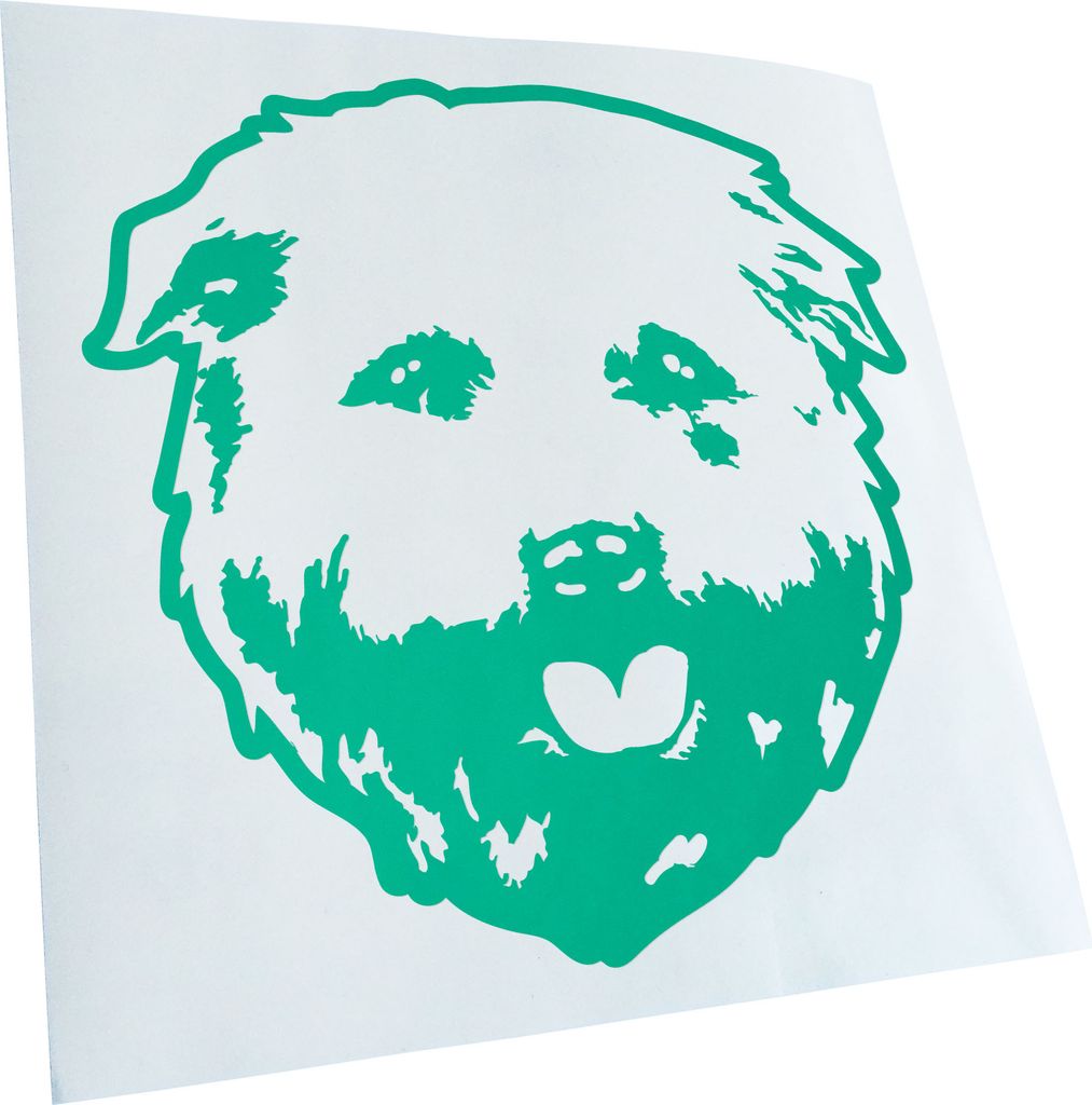 Kiwistar - Autoaufkleber - glen of imaal terrier Hund - Türkis - 40x40cm - Aufkleber für Auto, Laptop, Fahrrad, LKW, Motorrad mehrfarbig JDM Deca...