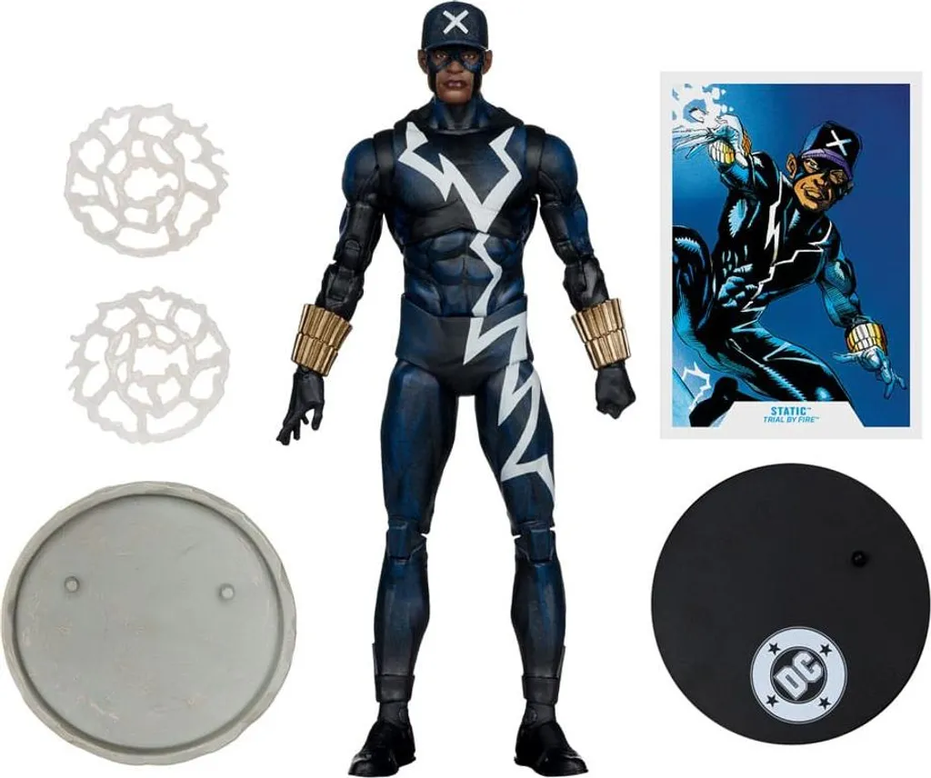 Figurine Articulée Static Shock DC Comics Collection Gold Label 18cm - 2