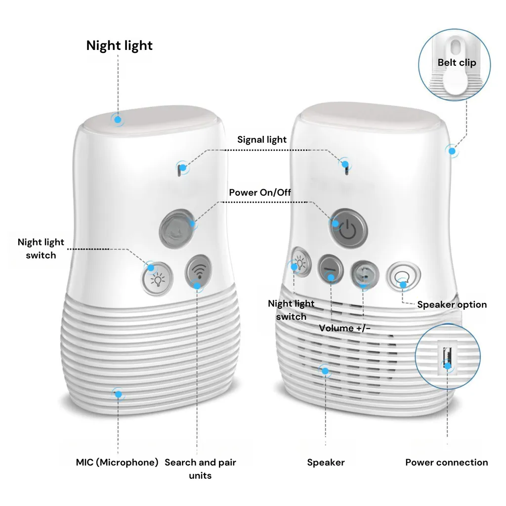 Écoute-bébé Audio Haute Performance avec Communication Bidirectionnelle - 2