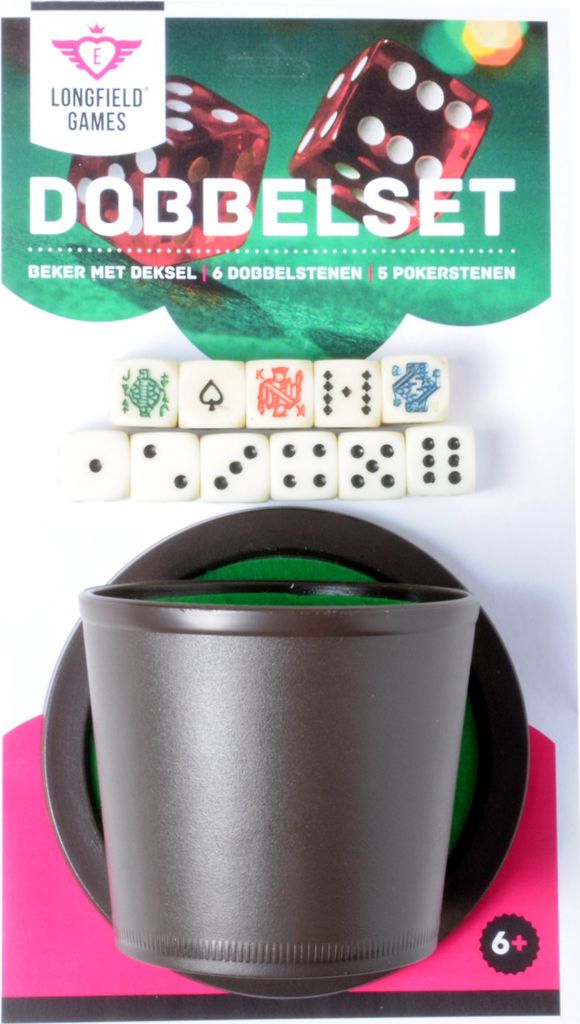 Pokerový pohár s víčkem a kostkami Obrázek produktu 