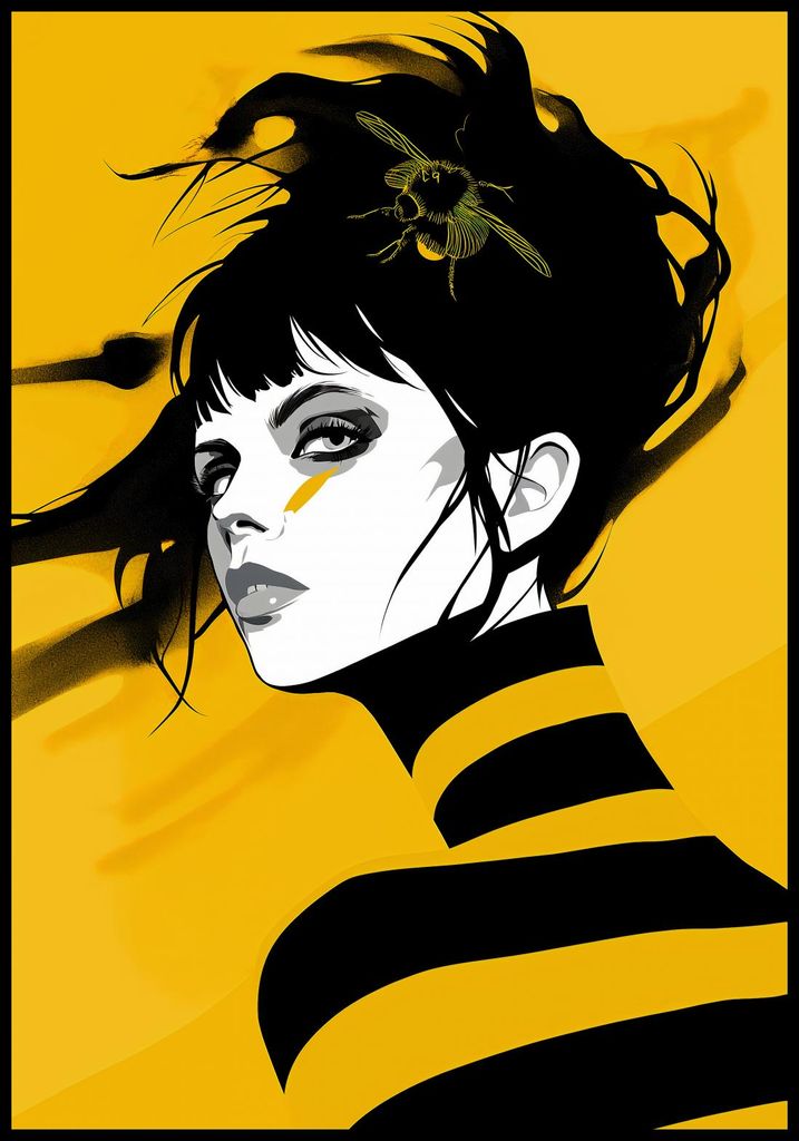 Plakat 68x98cm Gelbe Anmut