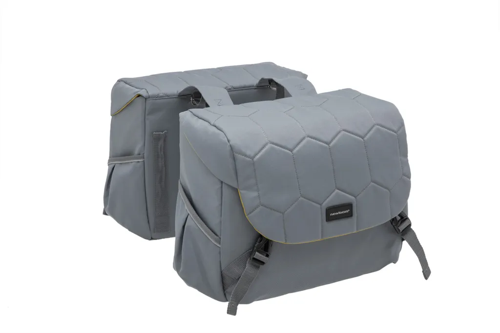 New Looxs Mondi Joy Double Quilted Grey - Sacoche vélo double 38L grise