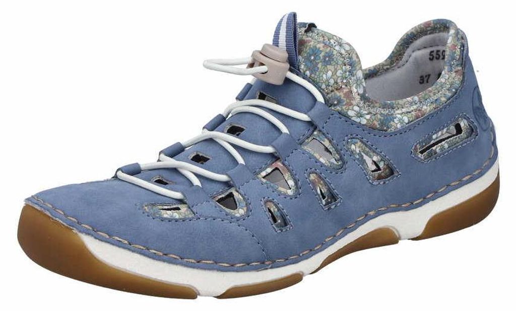 Rieker 55956 10 Damen Sneaker Blau, Blau, Gr. 43 Produktbild 