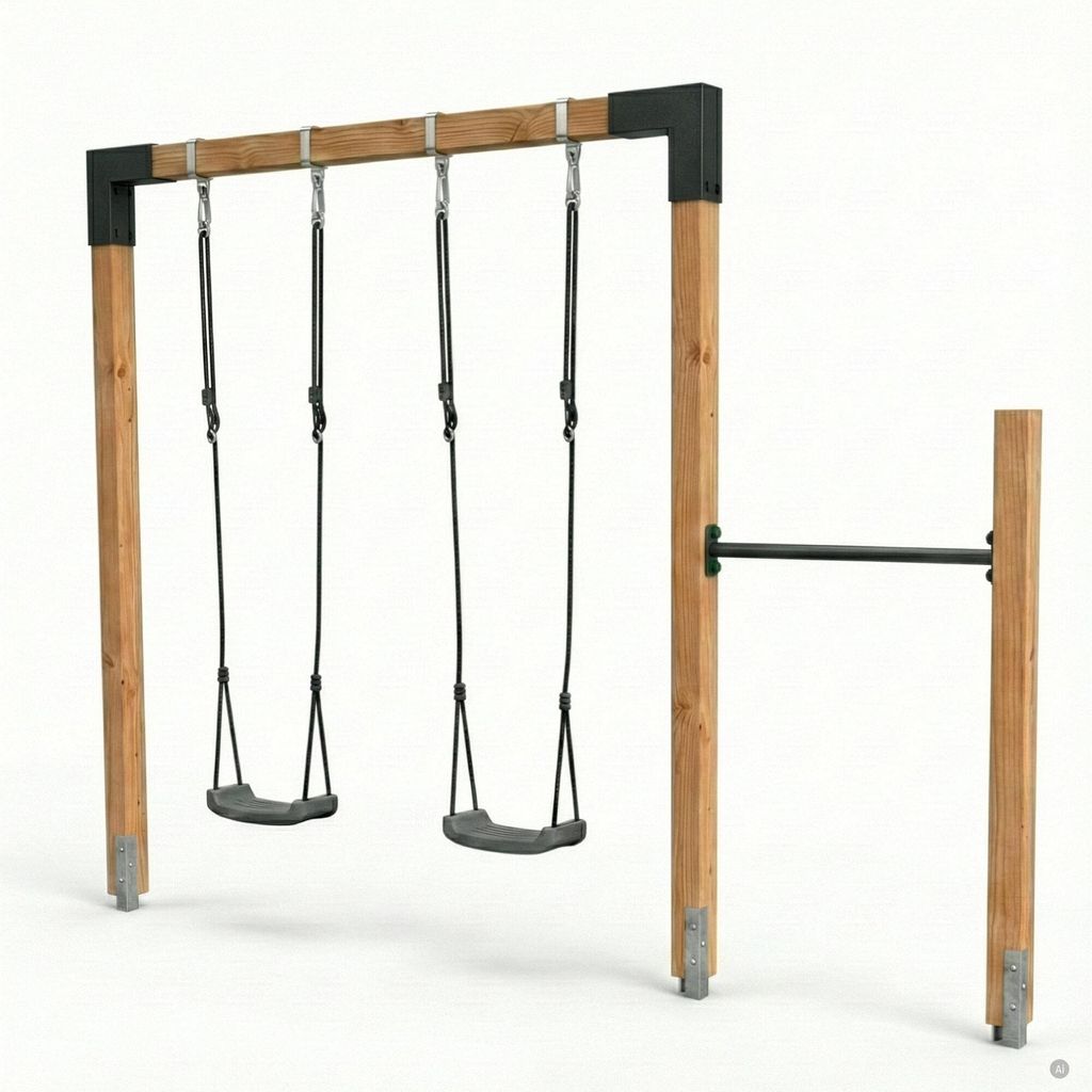 EXIT Linea 85 Holz-Spielgerät, mit Schaukel & Turnreck, Produktbild 