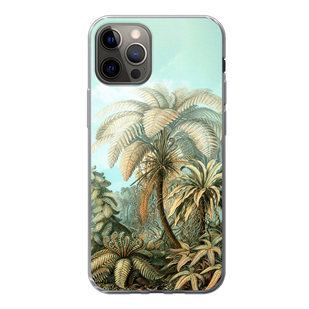 MuchoWow Handyhülle Schutzhülle Hülle für iPhone 13 Pro Filicinae - Haeckel - Alte Meister Silikon Softcase Handy Hülle - Handy-Tasche
