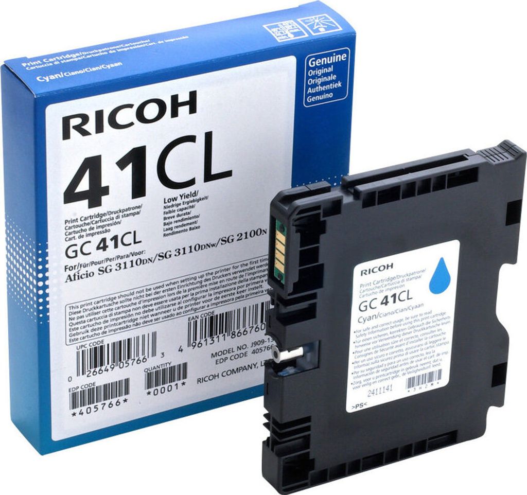 Ricoh GC-41CL Gel-Kartusche cyan Produktbild 