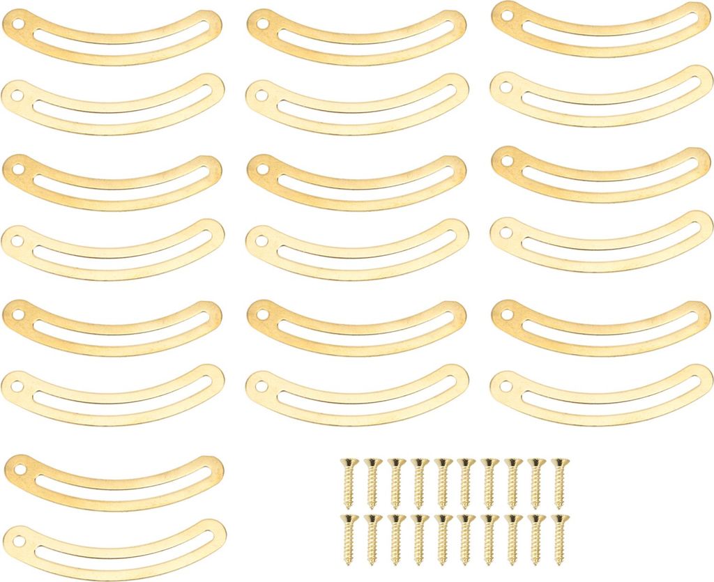 20pcs Deckelstützscharniere mit Schrauben zurückgebogener Stangenhardware bleiben Scharnier für Schrank Schmuckkastengarderobe Messingfarbe