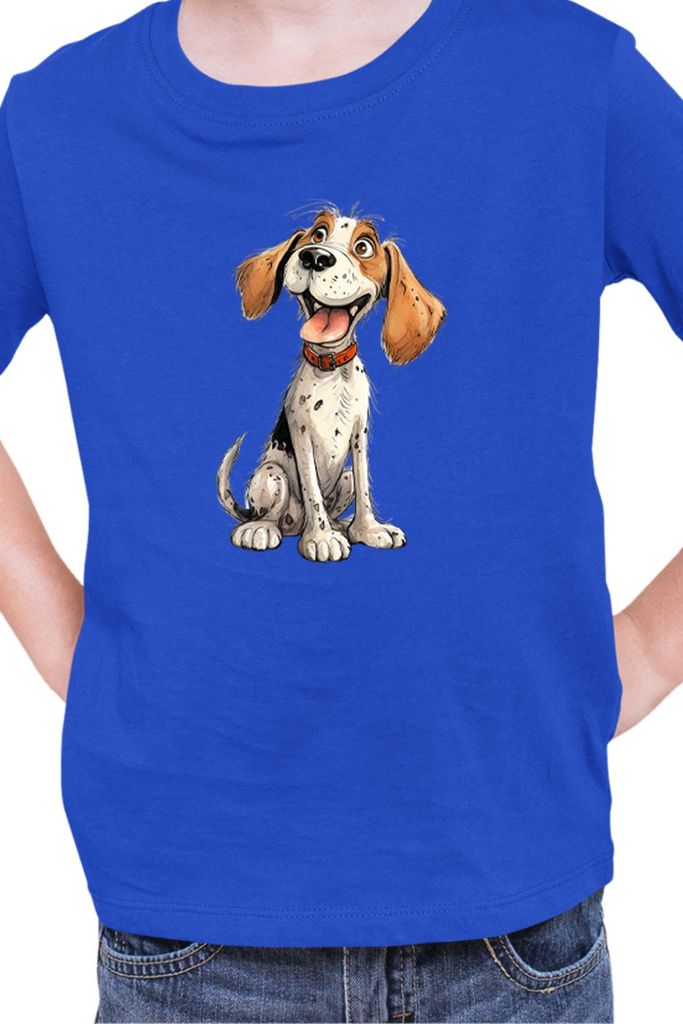Kinder T-Shirt Funny Dogs Breeds Beagle Dog Breed 010, 5-6 Jahr - 116 / Blau