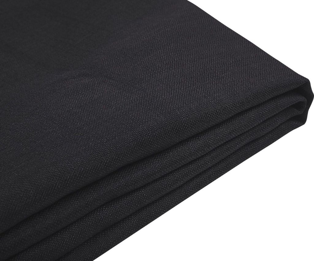 BELIANI Bettrahmenbezug Schwarz Stoff Leinenoptik 120 x 200 cm Stoffbezug für Doppelbett Modernes Design Schlafzimmer Kinderzimmer Ausstattung