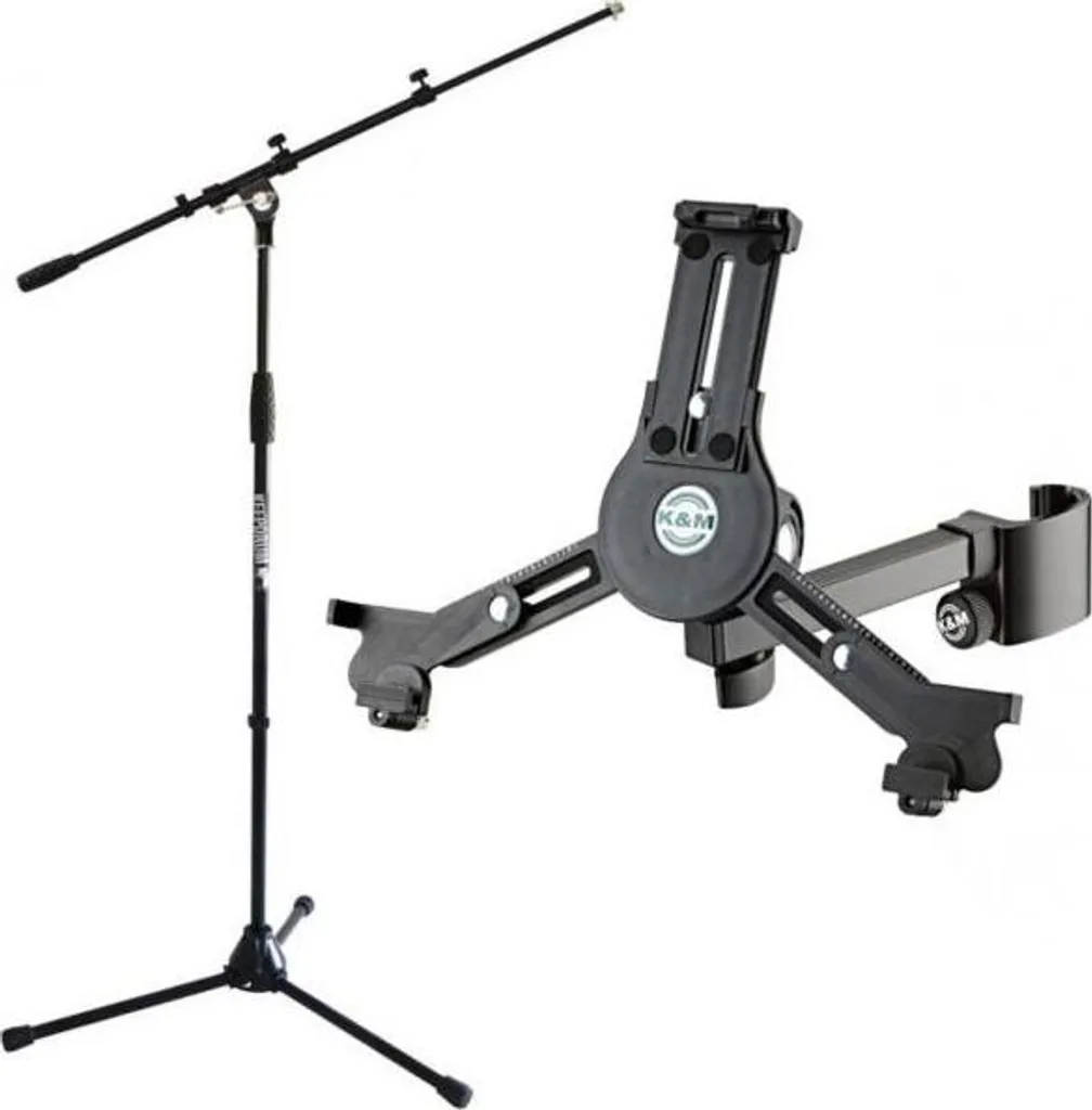 K&M 19791 Supporto per tablet PC con asta per microfono
