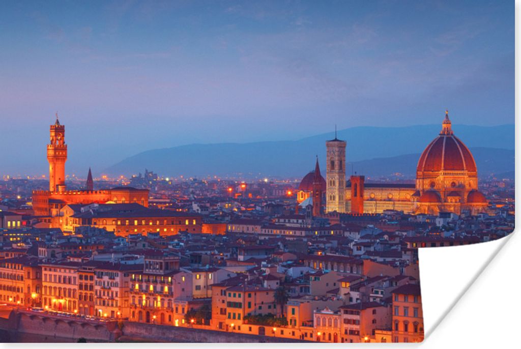 MuchoWow Poster Florenz - Stadt - Sonne 120x80 cm - Bilder