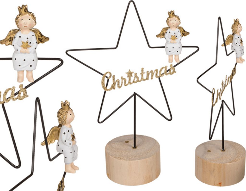 Metallstern mit Schriftzug Christmas &