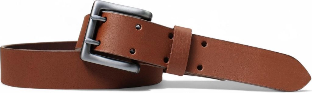 FRONHOFER Doppeldorngürtel mit dunkel mattierter Schnalle, 3,5 cm, Büffelleder