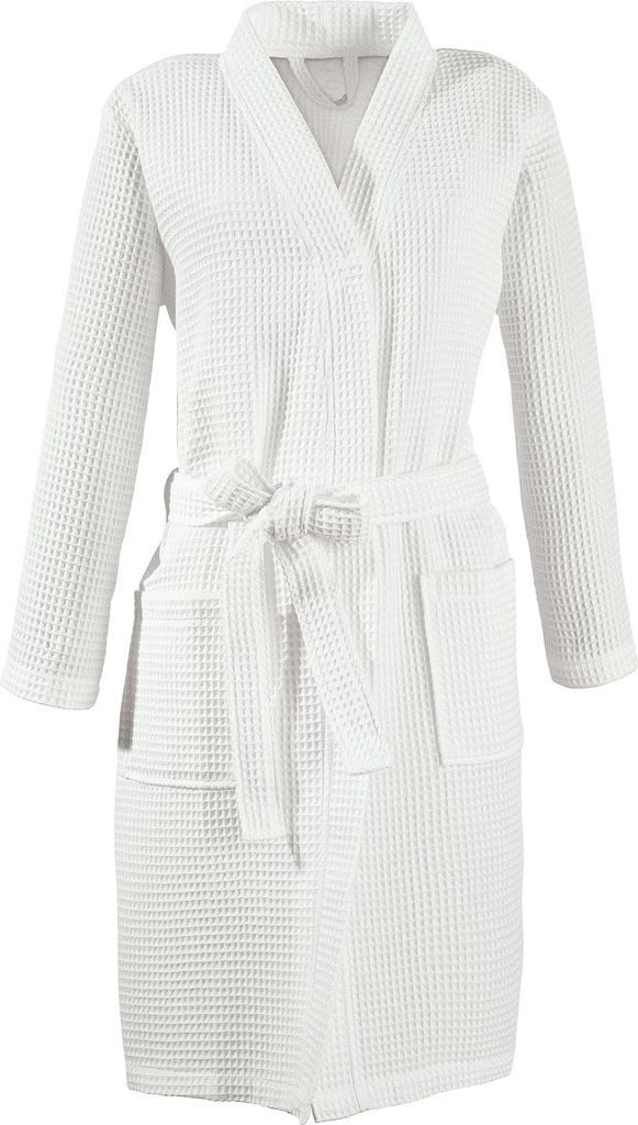 Erwin Müller Uni-Bademantel kurz Hohenfels" weiß S"