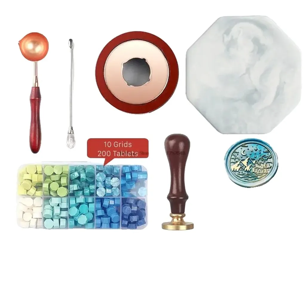 Kit Ceralacca 24 Colori Set 7 Pezzi Sigillatura DIY Creativo