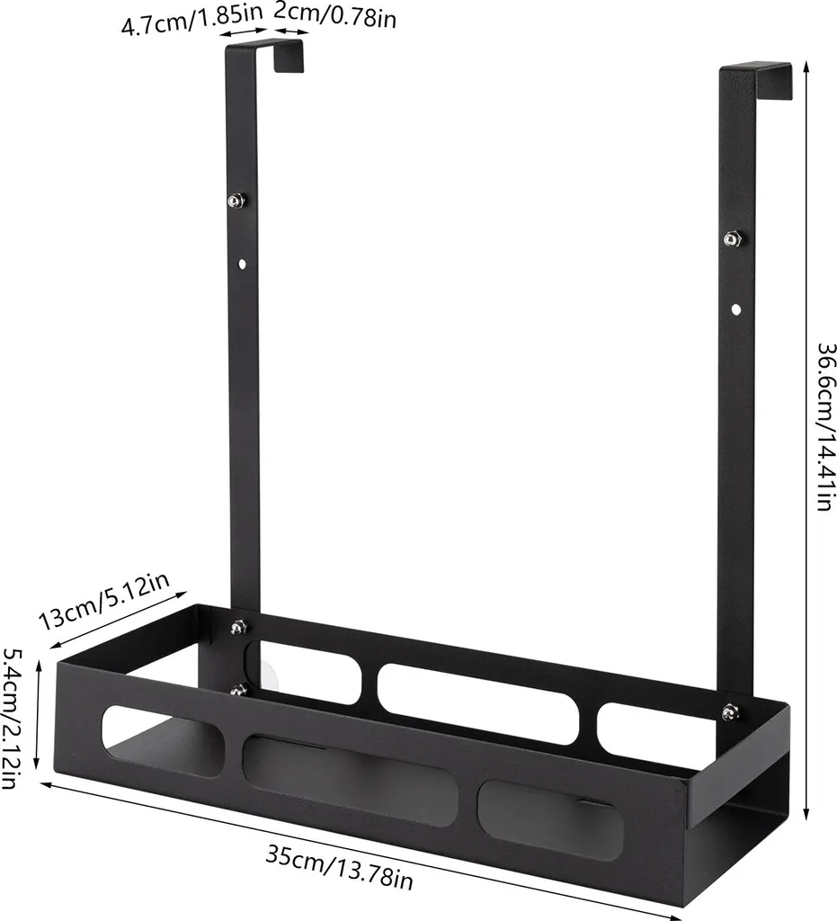 Étagère de douche en acier carbone, charge 5kg, fixation murale stable - 3