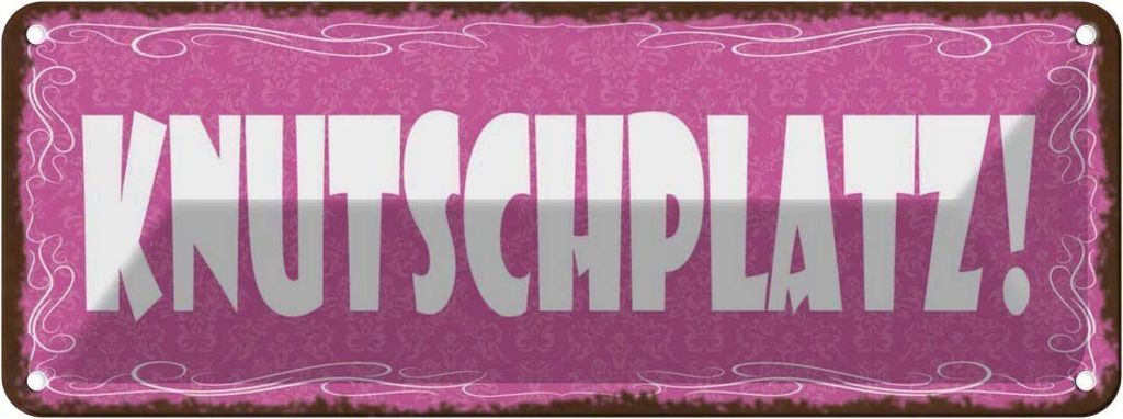 vianmo Blechschild 10x27 cm Knutschplatz Dekoration