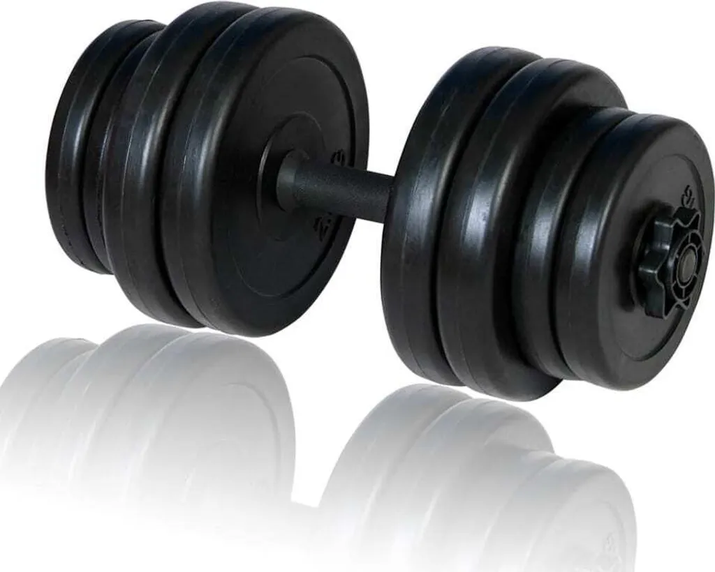 Haltère de musculation 15 kg The Living Store - Matériel de fitness robuste