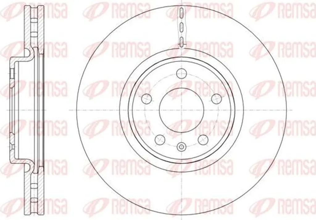 Disque de frein REMSA qualité OE 8R0615301 robuste pour Audi A4 A6