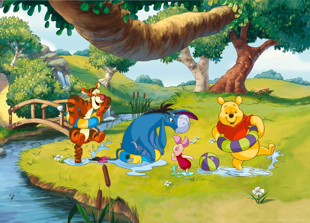 Disney Poster Polyurethander Bär Grün, Gelb und Blau - 600653 - 160 x 110 cm