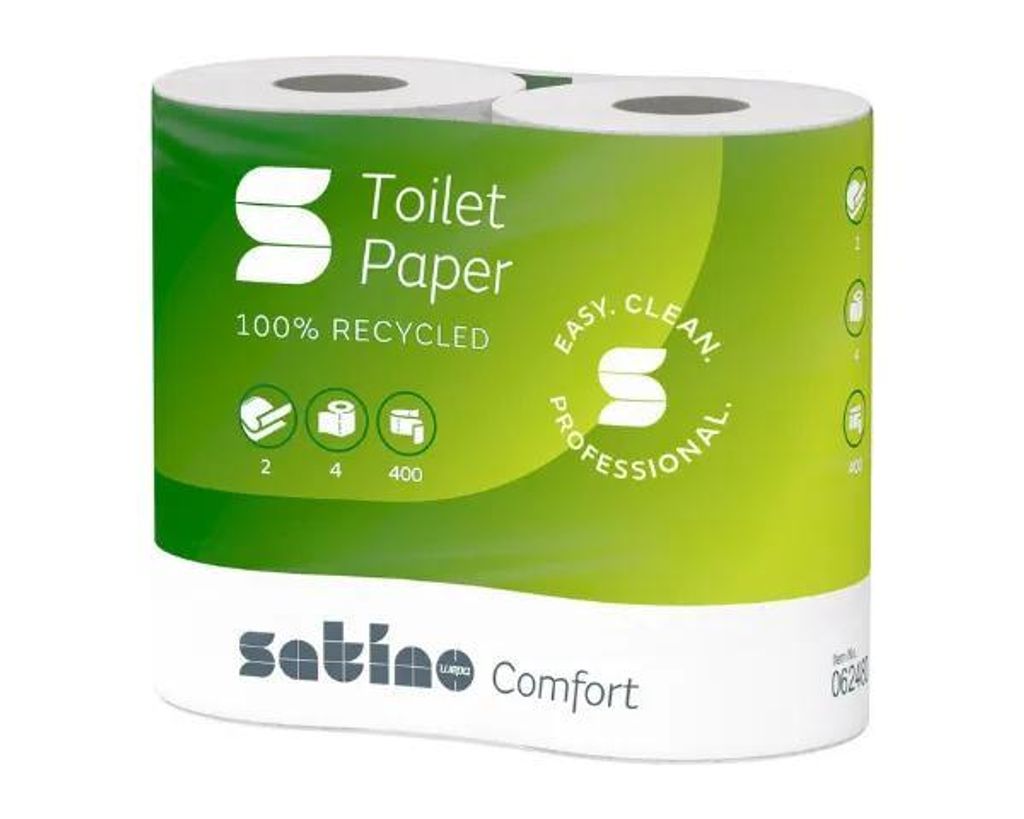 Satino Toilettenpapier Recycled 2-lagig 400 Blatt (40x 400 Blatt)