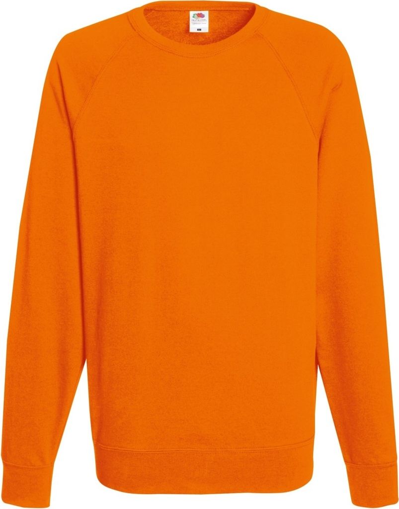 Fruit Of The Loom Herren Raglan-Sweatshirt, Rundhalsausschnitt BC2653 (Large) (Orange)