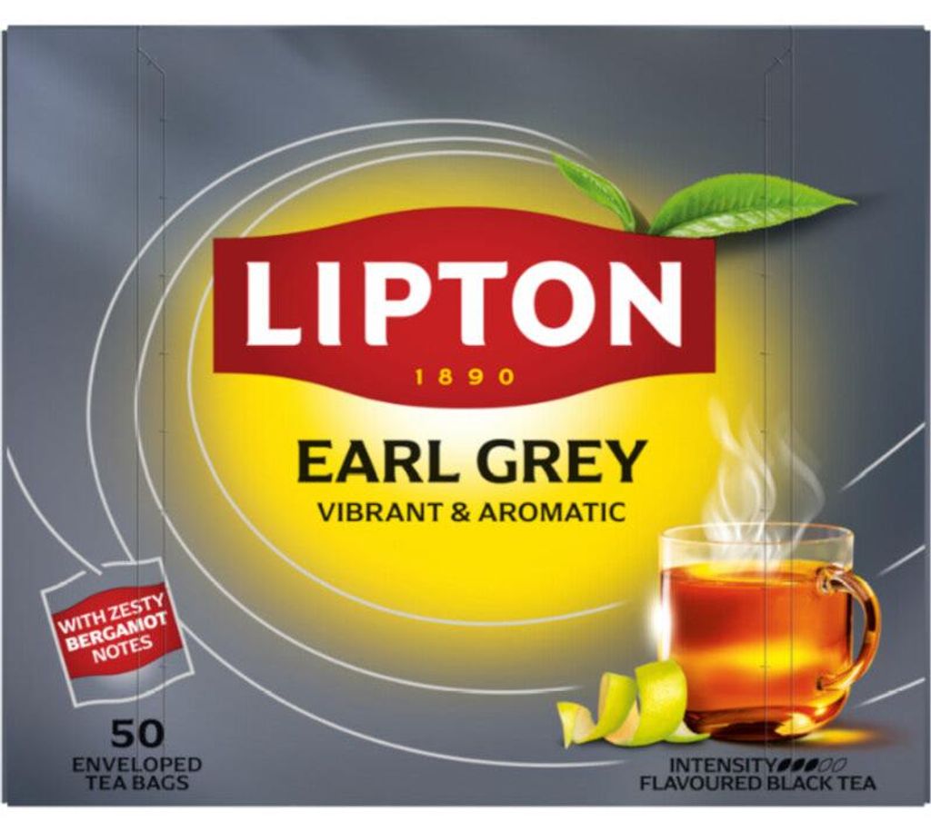 Čierny čaj Lipton Earl Grey, 50 vrecúšok, 100 g, ochutený Obrázok produktu 