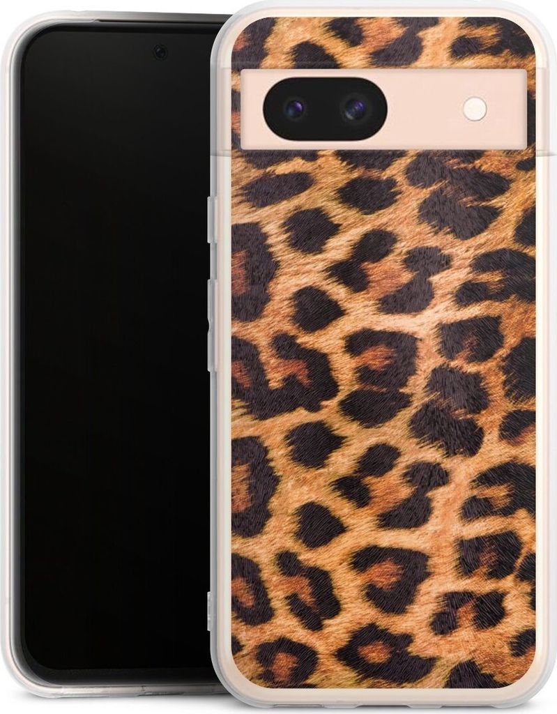 DeinDesign Handyhülle für Google Pixel 8a Silikon Hülle Case Smartphone Schutzhülle Animalprint Fell Leopard