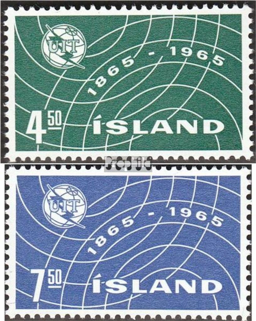 Briefmarken Island 1965 Mi 390-391 (kompl.Ausg.) postfrisch ITU