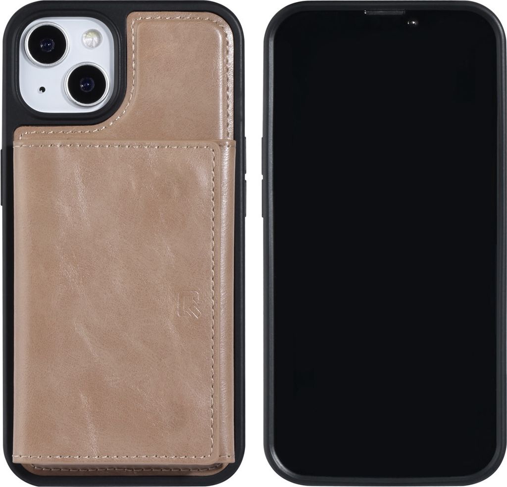 UNIQ Accessory iPhone 13 & 14 Hardcase Backcover - Whiteh removable card holder - Rose Gold