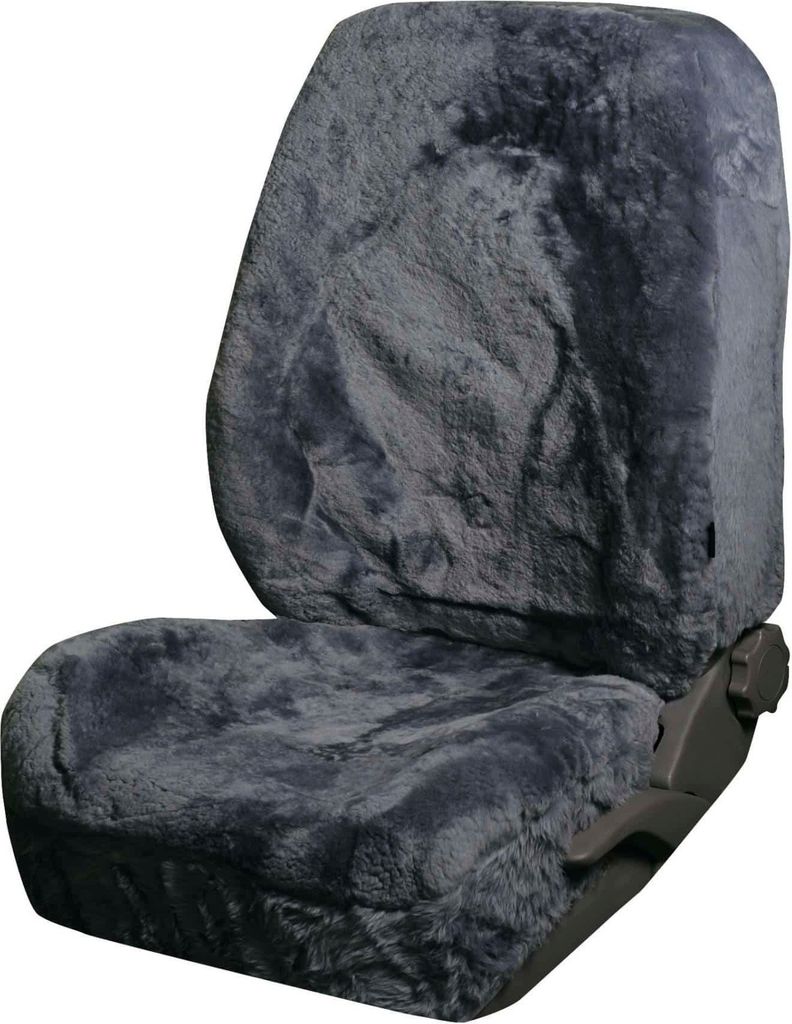 HP Lammfell Autositzbezug - Echt Lammfell Vollbezug Anthrazit