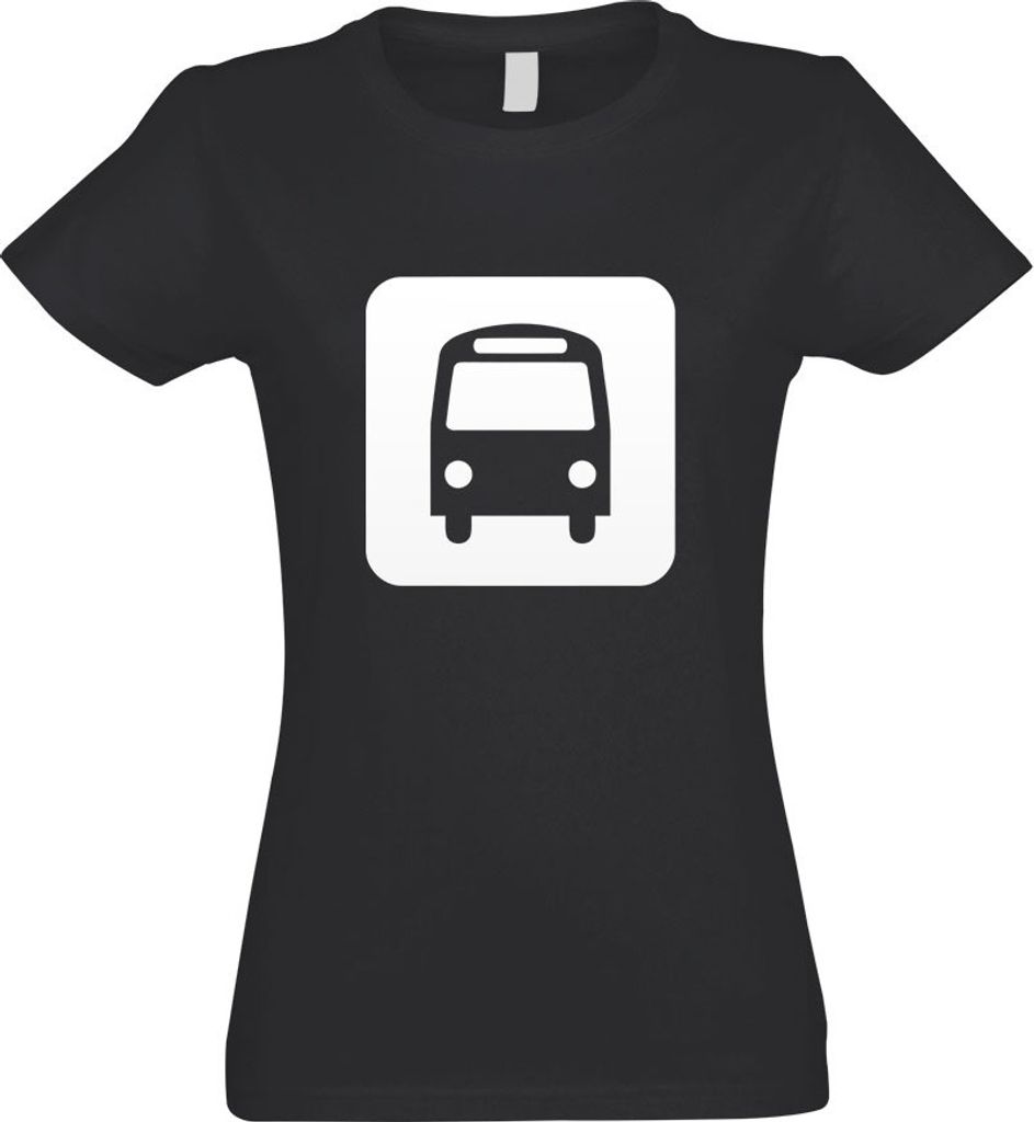 Kiwistar - T-Shirt tailliert - Damen - Graphit - Bushaltestelle Schedule Pikto - mit Motiv Bedruckt - Funshirt Design - Sport - Freizeit - Damen - M