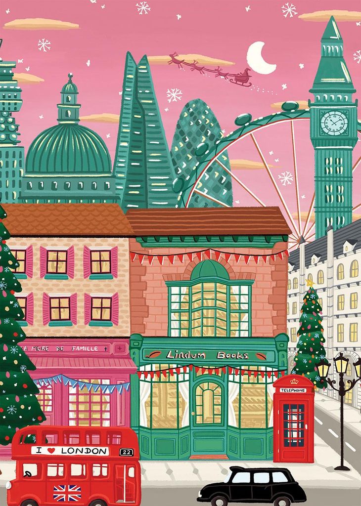 Pieces & Peace Puzzle Weihnachten London - 1000 Teile Puzzle