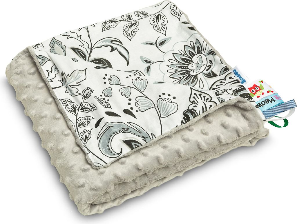 SENSILLO Baby Nestchen 75x100 Decke Kinder Minky Geschenkidee Grau - Volkstümlich