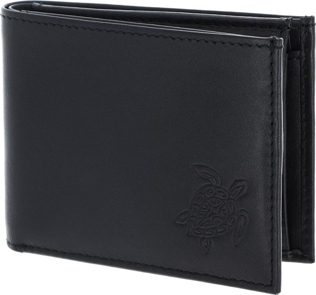 oxmox Leder Geldbörse Leather RFID Protect Pocketbörse Turtle 2.0 Embossed Black schwarz