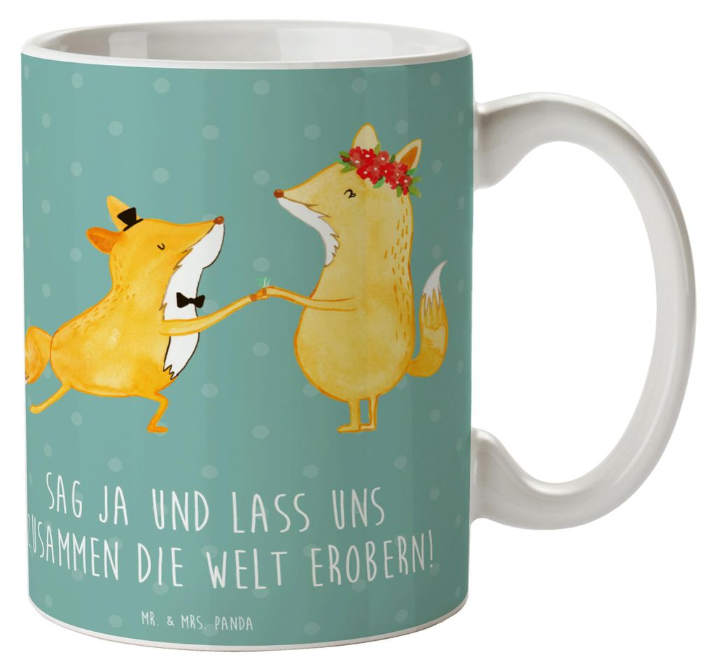 Mr. & Mrs. Panda Pott Heiratsantrag Abenteuer - Meeresbrise - Geschenk, Heirat, Kaffeetasse, Trinkbecher, haferl, Verlobung, Becher, Geschenke, Ver...