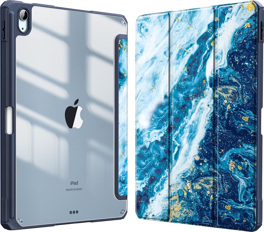 Fintie Hybrid Hülle für iPad Air 11 Zoll M3 2025/ M2 2024, iPad Air 5/4 Gen (2022/2020) 10,9 Zoll mit Stifthalter - Stoßfeste Schutzhülle mit t...