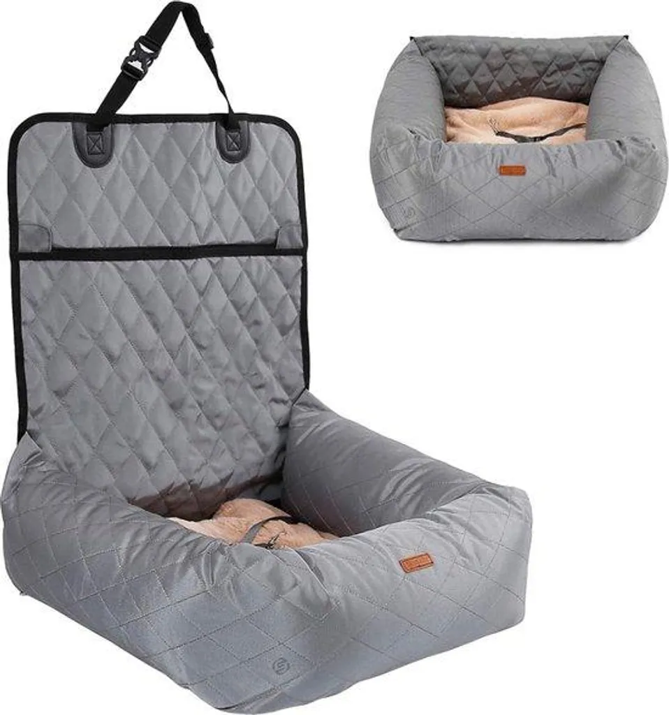 Siège auto pour chien avec ceinture de sécurité réglable - Noir Standard