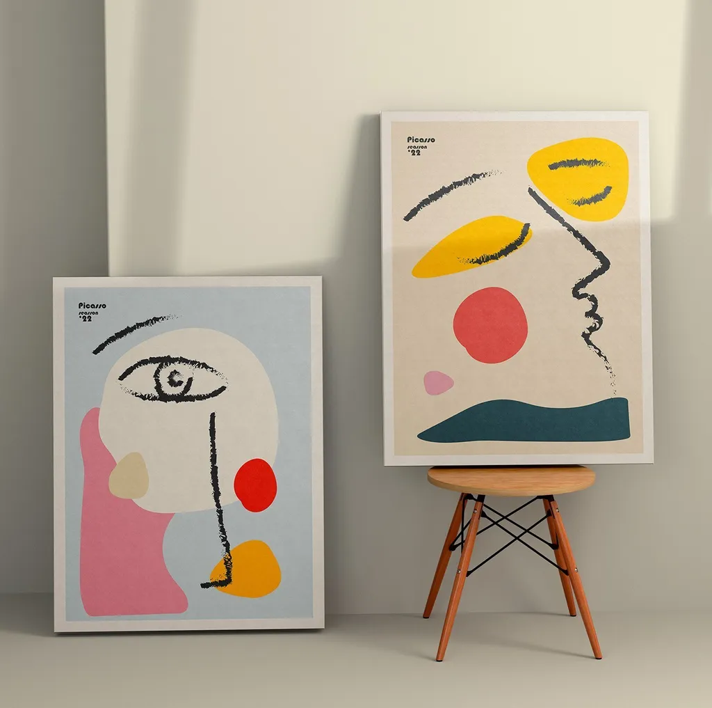 Set Quadri Moderni Wallity 2KNV4363 - Tela Canvas 50x70 cm Multicolore