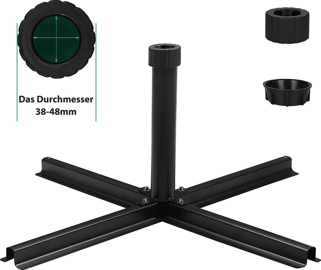 Sekey Schirmständer Sonnenschirm Plattenständer Schwarz für Produktbild 